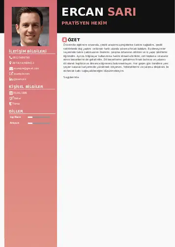 Pratisyen Hekim Cv Örnekleri cv indir